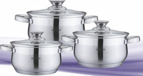 Набор кастрюль Bohmann BH-0715, 6 предметов нержавеющая сталь, для индукции