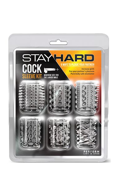 Набір насадок STAY HARD COCK Sleeve KIT CLEAR | Зображення 1