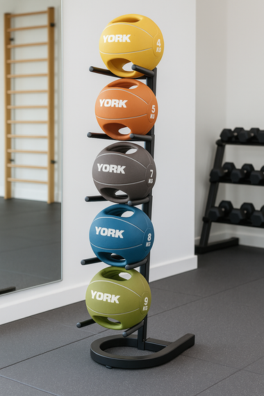 Мяч медбол 8кг York Fitness с двумя ручками синий | Зображення 2