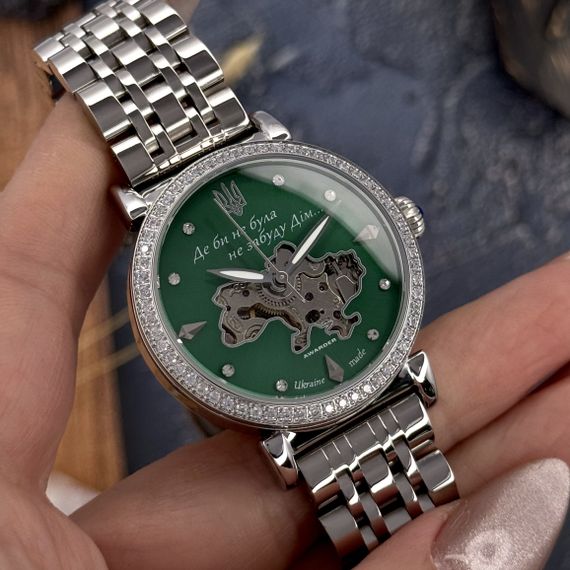 Годинник наручний Awarder 047 Silver-Green | Зображення 5