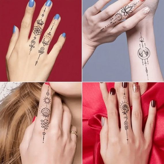 Набір дитячих тимчасових тату "Чорні міні №2" black-tattoo-mini-set-2-3, 30 штук по 9,5*5,5 см | Зображення 1