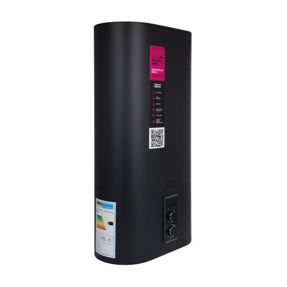 Водонагрівач електричний Thermo Alliance 50 л Black, плоский вертикальний, мокрий ТЕН 2 кВт (0,8 + 1,2) DT50V20G(PD)/2В | Зображення 2
