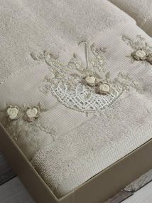 Полотенца PupillaElanur Zontik gri Пенье набор 2шт