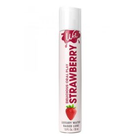 Їстівний лубрикант зі смаком полуниці Wet Strawberry, 30 мл