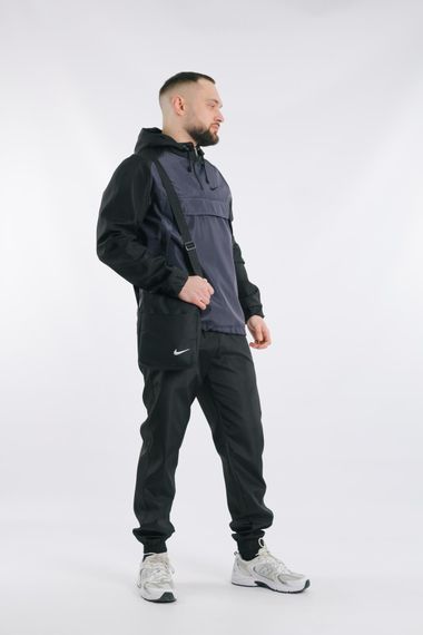 Комплект чоловічий Nike: анорак "House" чорно-сірий + штани "President" чорні + барсетка чорна M (1621603707/1) | Зображення 1