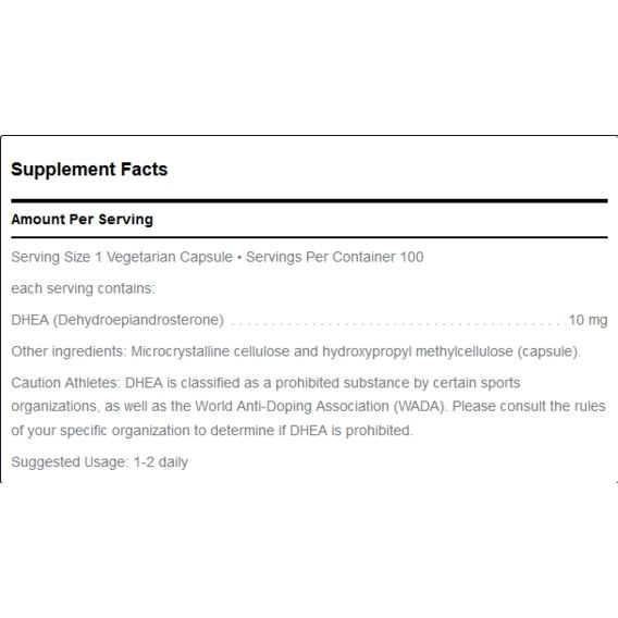 ДГЕА Douglas Laboratories DHEA 10 mg 100 Veg Caps DOU-20051 | Зображення 1