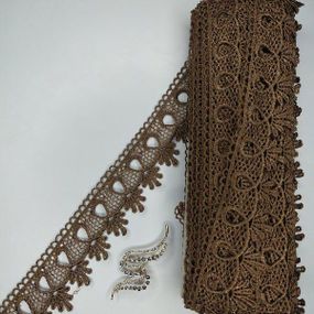 Мереживо макраме  5см (20м) Колір - Коричневий (01-Y10495-3)