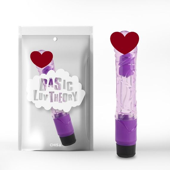 Вібратор універсальний на батареях Chisa Basic Luv Theory Realistic Vibe, фіолетовий sexstyle