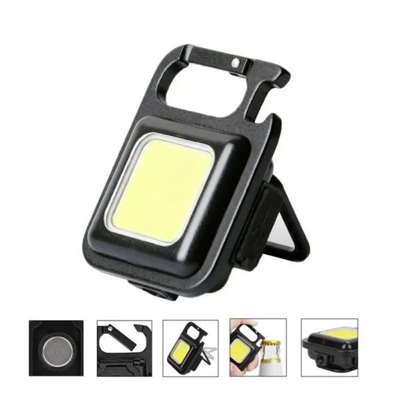 Портативний Ліхтарик Кишеньковий 4в1 на Магніті та Акумуляторі TYPE-C зі Складаною Підставкою Чорний