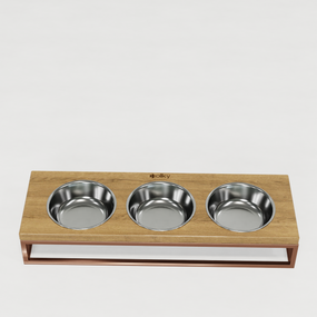 Миски на подставке для котов и маленьких собак Hollky Base Bar (3 × 0,45 л) Bar-54187-GLNT