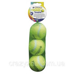 Игрушка для собак Croci Мяч теннисный с пищалкой 6,5 см 3шт C6098895