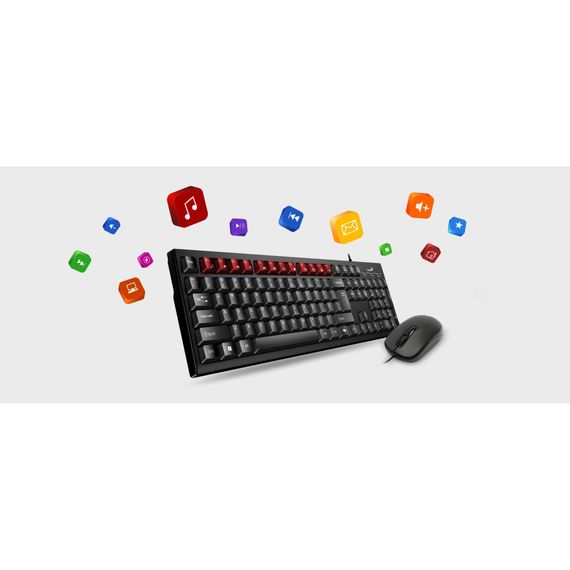 Комплект Genius KM-100SE USB UA Black (31330009410) | Зображення 2