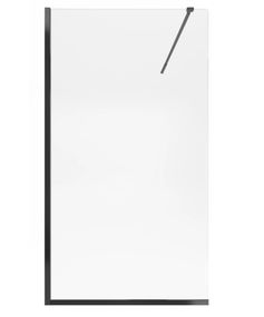 Душова перегородка Qtap Walk-In Standard BLM2011.C8 100х200 см, скло Clear 8 мм, покриття CalcLess