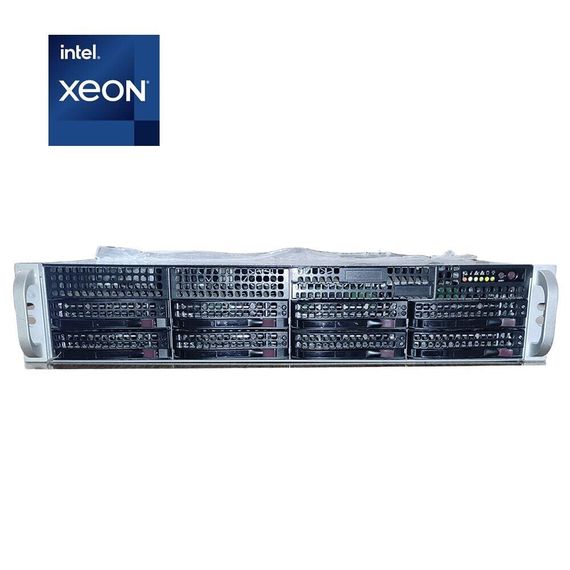 Сервер Supermicro 2U 8LFF / 2x Intel Xeon E5-2640 v2 (8 (16) ядер по 2.0 - 2.5 GHz) / 128 GB DDR3 / 2x 900 GB SAS / Matrox G200eW Graphics / 2x 800W б/у