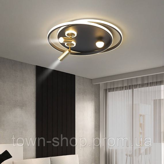 Люстра потолочная LED G568/2+led-k Черный 15х40х60 см. | Зображення 1