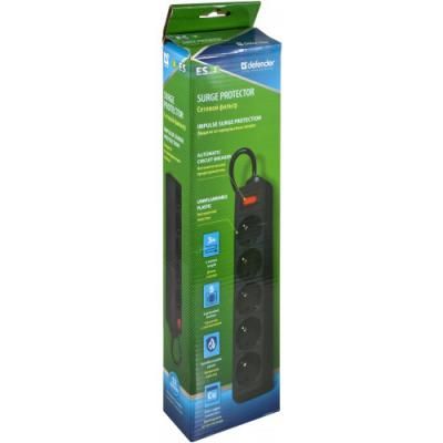 Сетевой фильтр питания Defender ES 1.8m 5 роз. black (99484) | Зображення 2