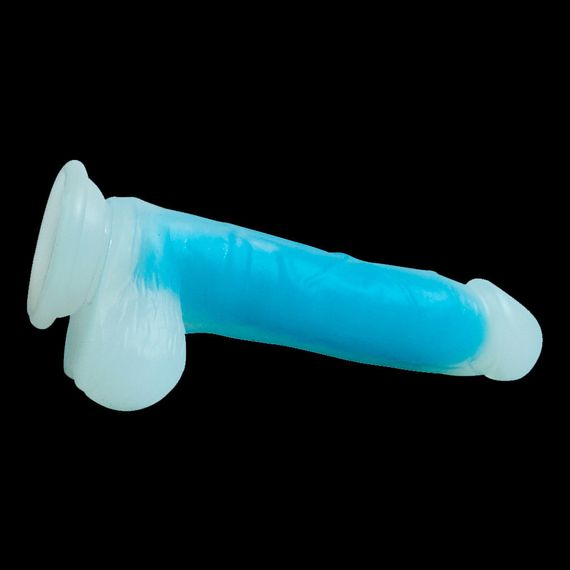 Фаллоимитатор прозрачно голубой Blue Heart на присоске sexstyle | Зображення 3