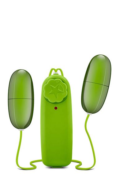 T330763 подвійне віброяйце B yours DOUBLE POP EGGS LIME, Зелений