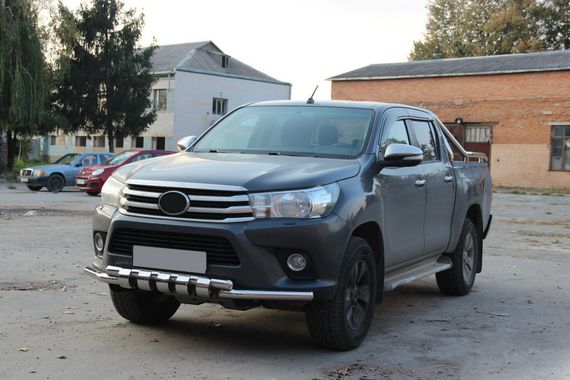 Передній захист F3-34 (нерж.) для Toyota Hilux 2015-2024 рр | Зображення 2
