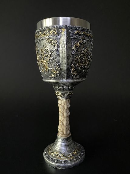 Бокал Череп у Шоломі 200 мл — 3D келих із нержавіючої сталі та епоксидної смоли | Зображення 3