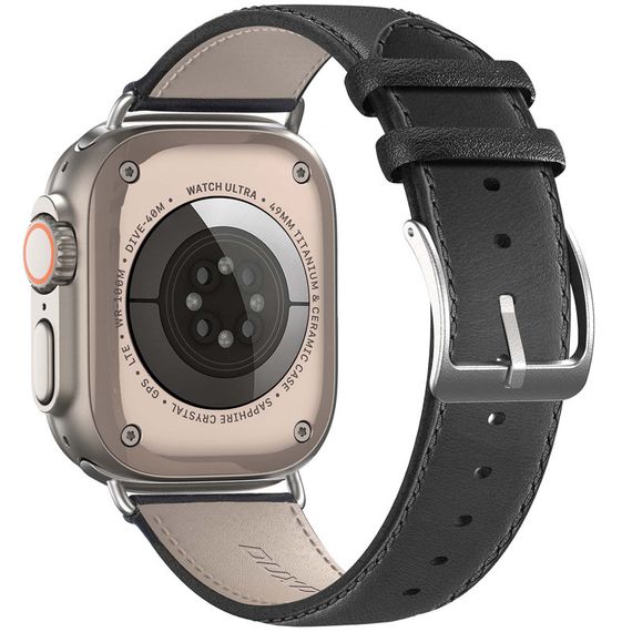 Ремешок Dux Ducis Leather Strap Classic для Apple Watch 38/40/41/42mm(ser.10) Black | Зображення 1
