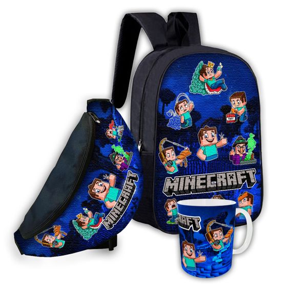 Набор детский майнкрафт "Minecraft" рюкзак,сумка-бананка,кружка (00267)