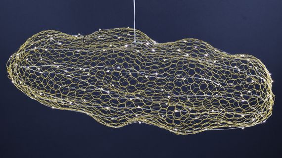 Люстра світлодіодна підвісна LED світильник для квартири на стелю лед 27656 Золото 25-200х55х150 см. | Зображення 1