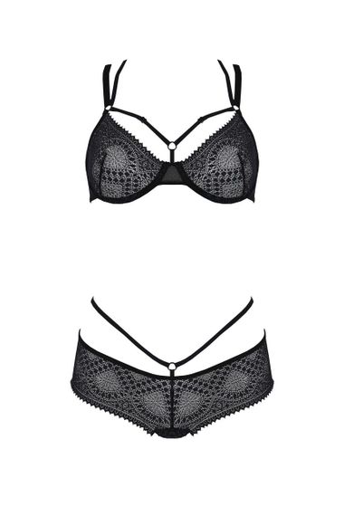 Комплект Passion DROSERA BIKINI black, L/XL, бюстгальтер и трусики-кюлоты sexstyle | Зображення 2