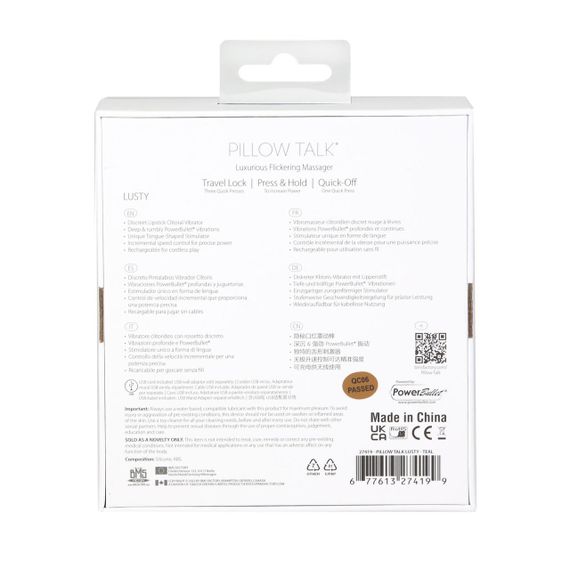 Вібратор Pillow Talk Lusty Luxurious Flickering Massager - Teal sexstyle | Зображення 7