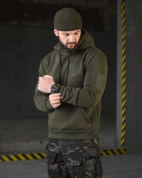 Худі CELEO на флісі руни олива ВТ3853 | Зображення 3