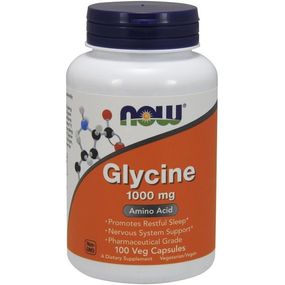 Гліцин NOW Foods Glycine 1000 mg 100 Veg Caps