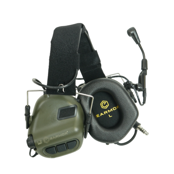 Тактичні активні навушники Earmor M32X MOD4 + кріплення чебурашки олива | Зображення 2