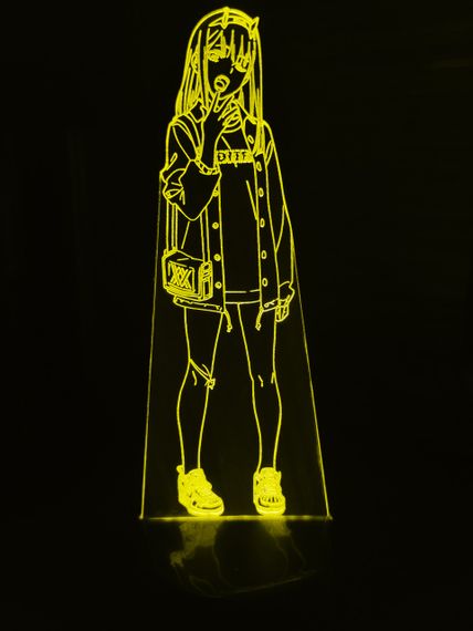 Акриловый светильник-ночник Зеро Ту 3 желтый tty-n000824