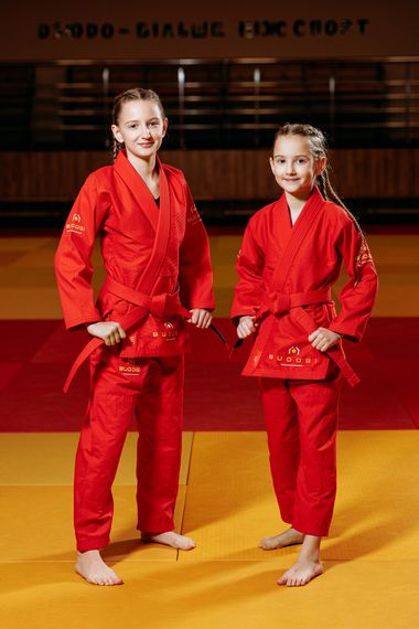 Червоне дитяче кімоно для дівчаток, грепплінг, TM BUDOGI, зріст 130 см, щільність 350 гр/м.кв. | Зображення 7