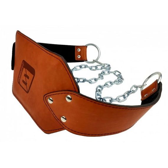 Пояс для отягощений EasyFit EF-DBC-200-BR кожа, до 200 кг, коричневый | Зображення 3