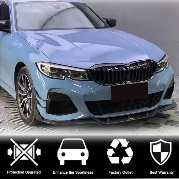 Накладка на передній бампер Lip PD-Style (для M-Sport 2018-2022, Карбон) для BMW 3 серія G20/21 2018- рр | Зображення 1