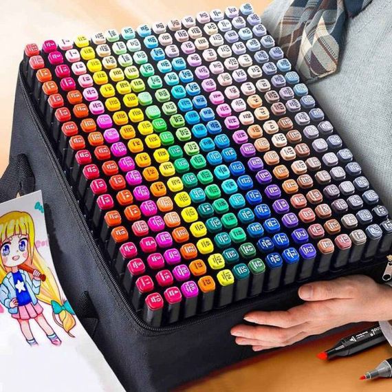 Маркеры sketchmarker для рисования, Фломастеры в сумочке, Художественные маркеры для скетчей KO-26 | Зображення 2