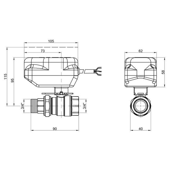 Кран кульовий зонний Icma 3/4" No341 | Зображення 1