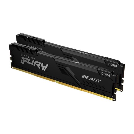 Модуль пам&#039;яті для комп&#039;ютера DDR4 32GB (2x16GB) 3600 MHz Fury Beast Black Kingston Fury (ex.HyperX) (KF436C18BBK2/32)