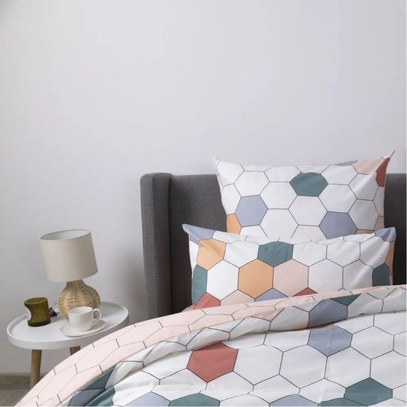 Постельное белье евро ТЕП Happy Sleep Красочные соты 2-03796-28993 200х215 см | Зображення 5