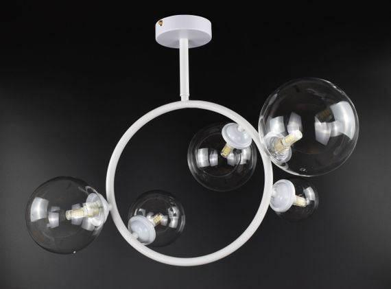 Люстра стельова на 5 лампочок 26495 Білий 51х24х52 см.