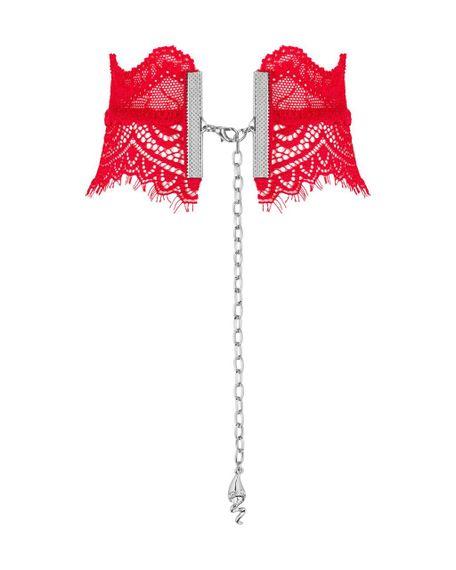 Широкий кружевной чокер Obsessive Bergamore choker, red sexstyle | Зображення 1