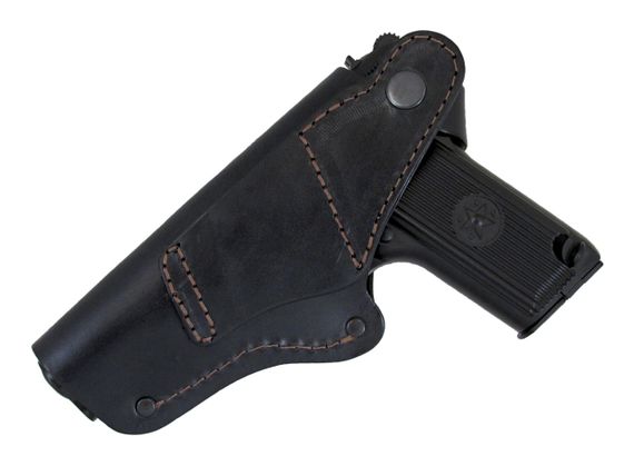 Кобура ТТ поясна формована шкіра чорна ms | Зображення 1