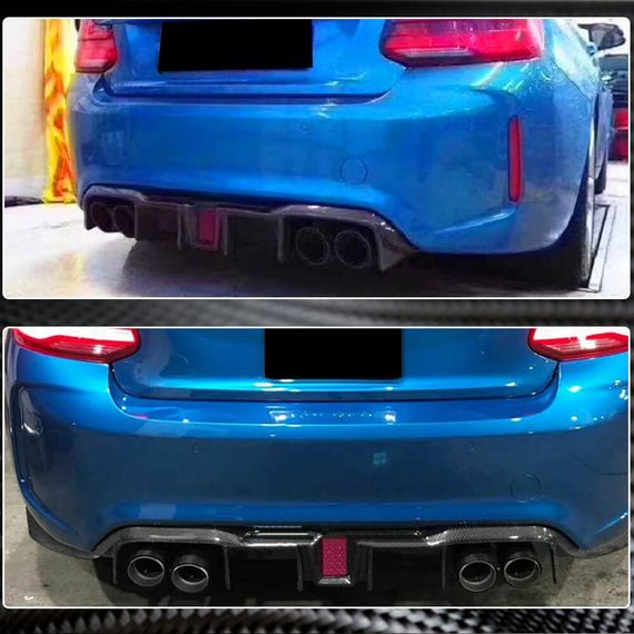Дифузор заднього бампера V8 (для F87 M2/M2С, Карбон) для BMW 2 серія F22/23 2014-2021 рр | Зображення 3