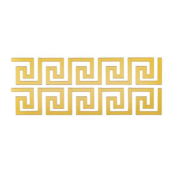 Дзеркальний декор акриловий самоклеючий золото,10шт (D) SW-00002507