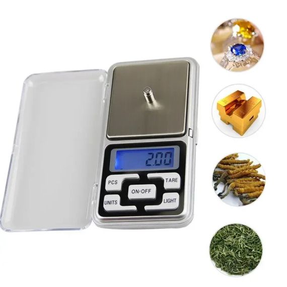 Электронные весы 200 г Pocket Scale QCP200, Серебряный / Карманные весы / Ювелирные цифровые весы / Цифровые весы | Зображення 2