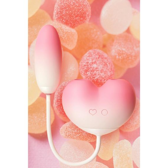 Виброяйцо с вакуумным стимулятором Zemalia Tao Tao Teng и язычком, 3 в 1, + APP, градиент розовый Sex Aura | Зображення 9