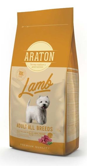 Повноцінний сухий корм для дорослих собак з ягнятиною ARATON LAMB Adult All Breeds 15кг