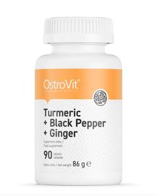 Натуральные добавки Ostrovit Turmeric + Black Pepper + Ginger 90tabl
