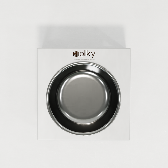 Миска на подставке для кошек и маленьких собак Hollky Base Solo S (1 × 0,45 л) Solo S-18187-BLWH | Зображення 5